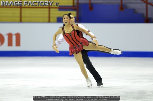 2013-02-27 Milano - World Junior Figure Skating Championships 5267 Jessica Calalang-Zack Sidhu USA